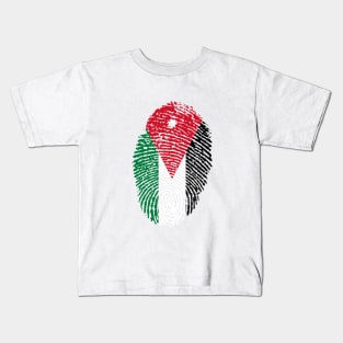 Jordan Flag On A Finger print | Love Jordan Kids T-Shirt